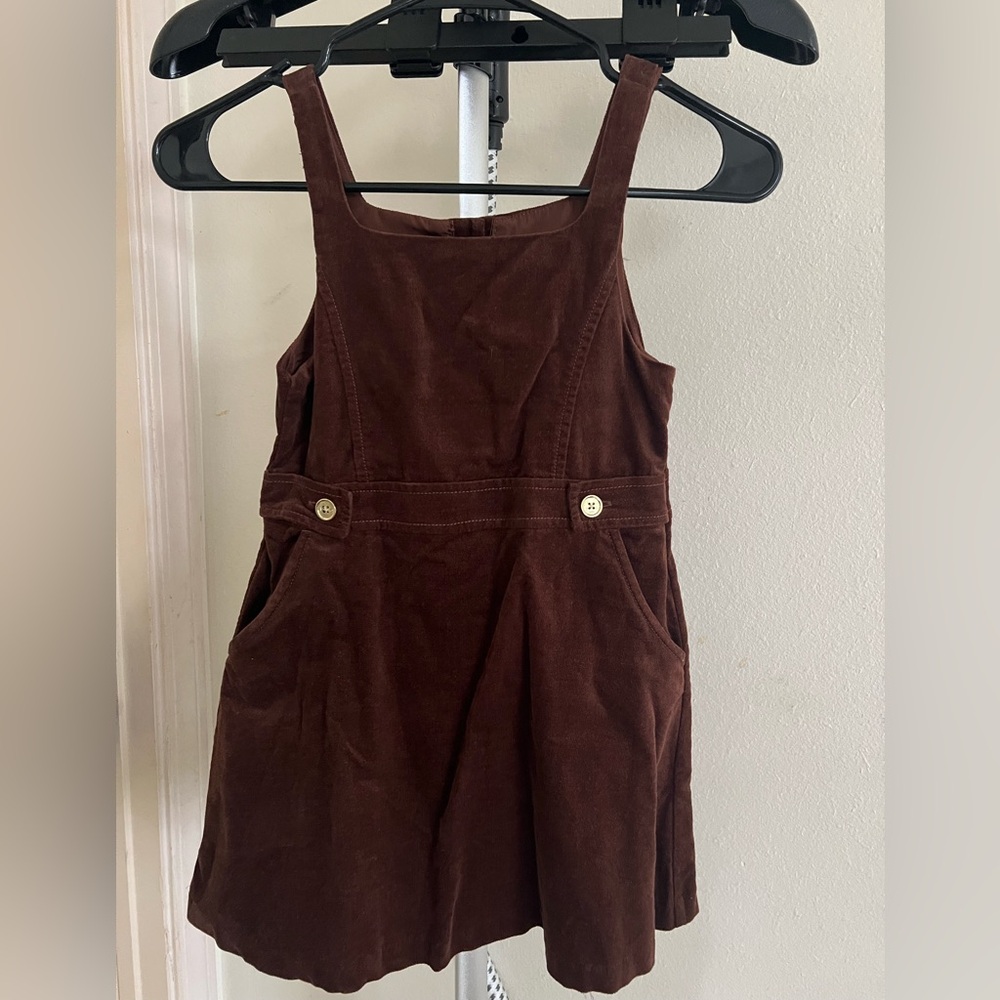 Brown Corduroy Jumper Dress